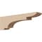 Ekena Millwork 3"W x 18"D x 6"H Thin New Brighton Rough Cedar Woodgrain TimberThane Corbel, Primed Tan CORUR03X18X06NEBRCPR - alternate 1